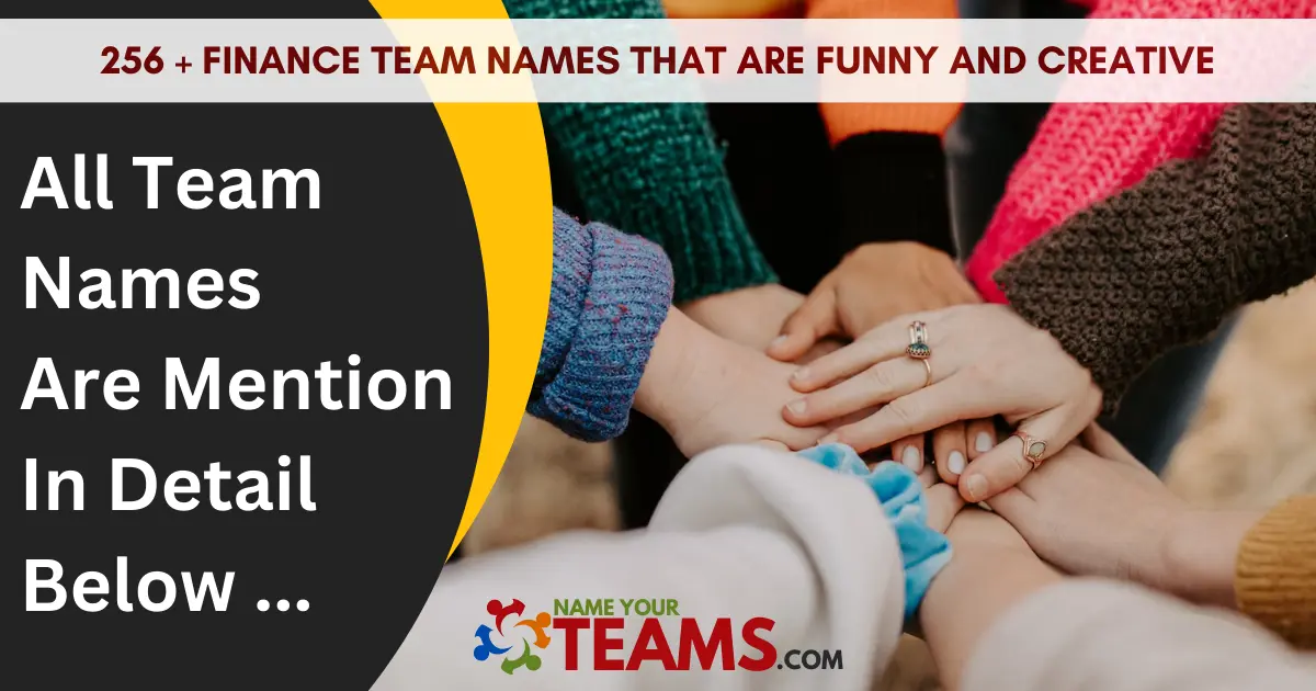 256 + Finance Team Names That Are Funny And Creative