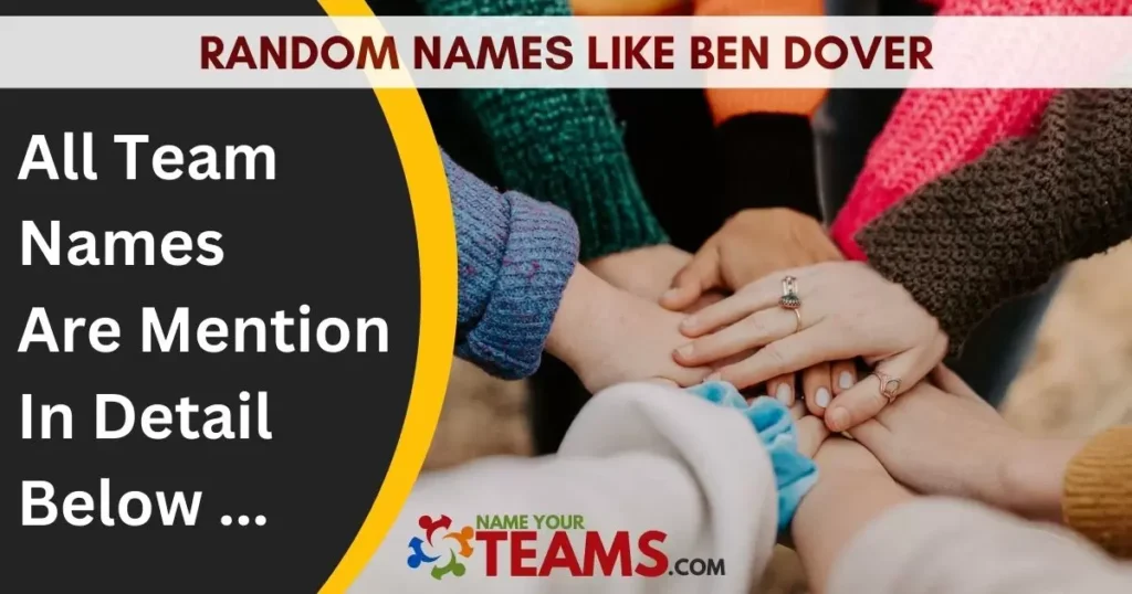 Random Names Like Ben Dover